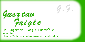 gusztav faigle business card
